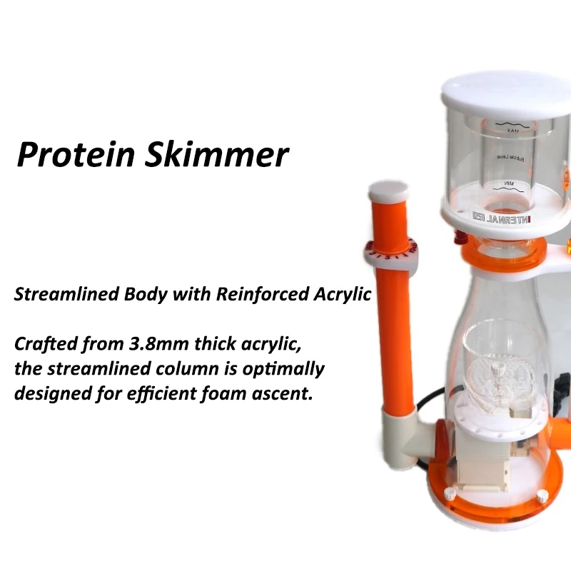 The sink made of 3.8mm thick acrylic allows for efficient foaming, and the fine protein separator is suitable for aquariums