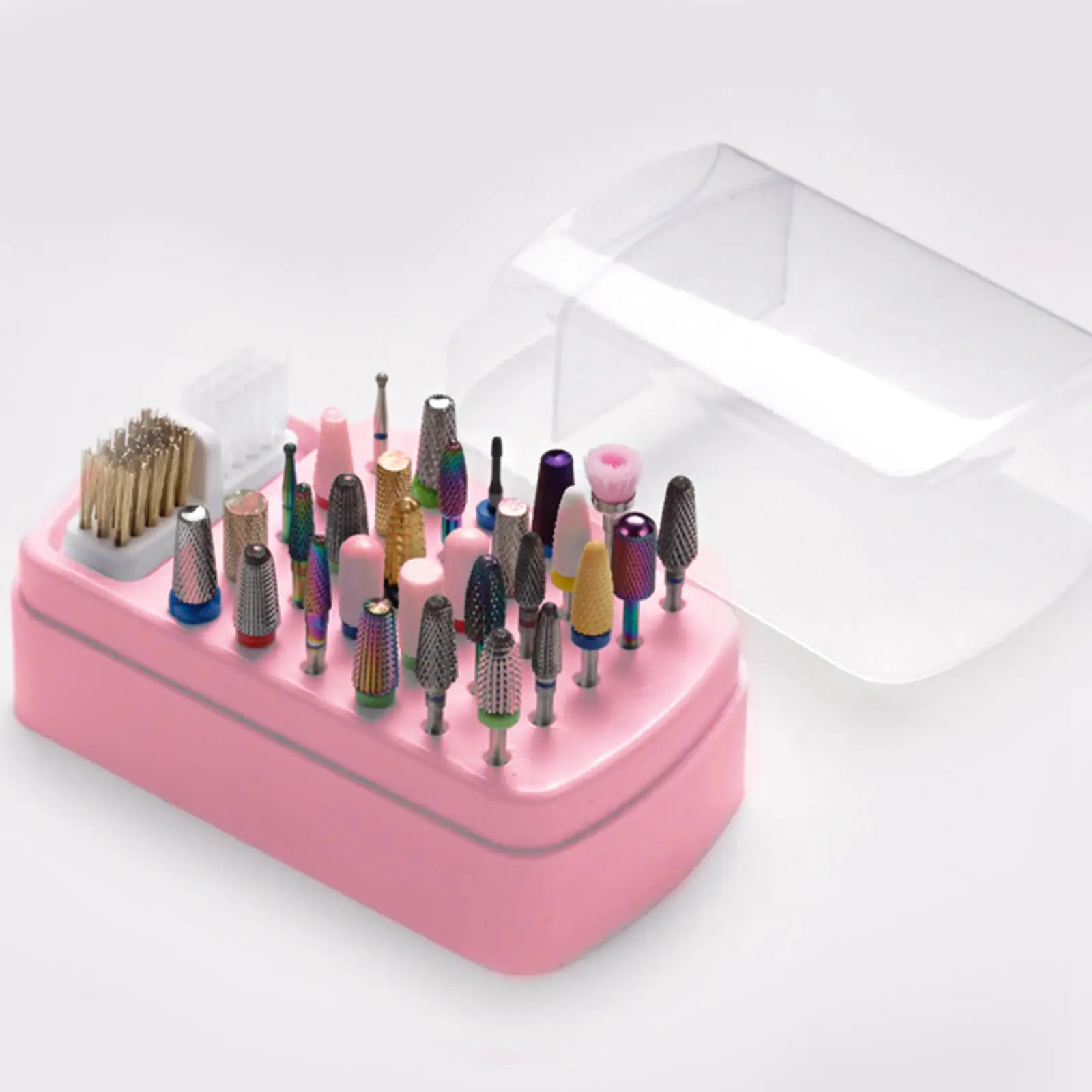 ที่ใส่เล็บเจาะเล็บที่ทนทาน Nail Bit Organizer น้ําหนักเบา