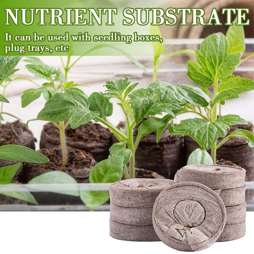 

New High-end 200PCS Gardening Seedling Soil Compressed Seedling Nutrient Block Seed Sowing Germination Culture Substrate