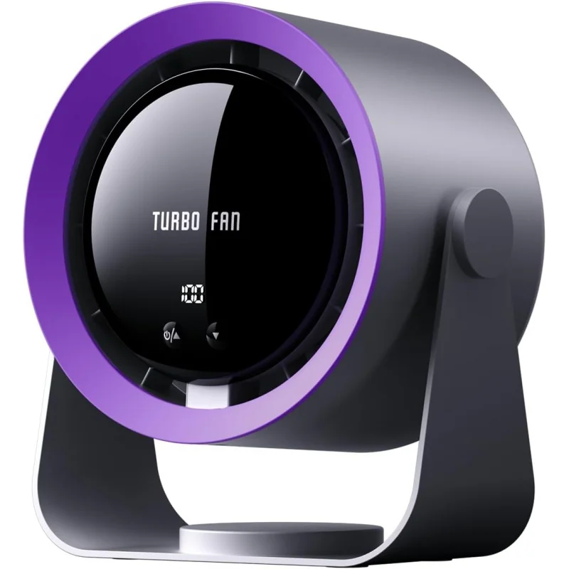 

Rechargeable USB Desk Fan with Digital Display,5Speed Ultra Quiet Table Fan,Hangable Fan for Bedroom,Kitchen,Camping,Living Room