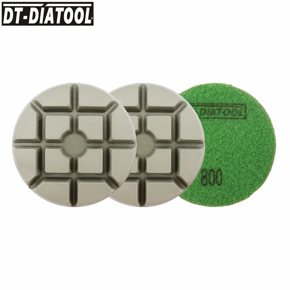 DT-DIATOOL Parlatma Pedi Reรงine Bond Elmas Beton Parlatma Pedleri 9 adet 80mm Zemin Yenileme Beton Tamir Zemin Zฤฑmpara Diskleri