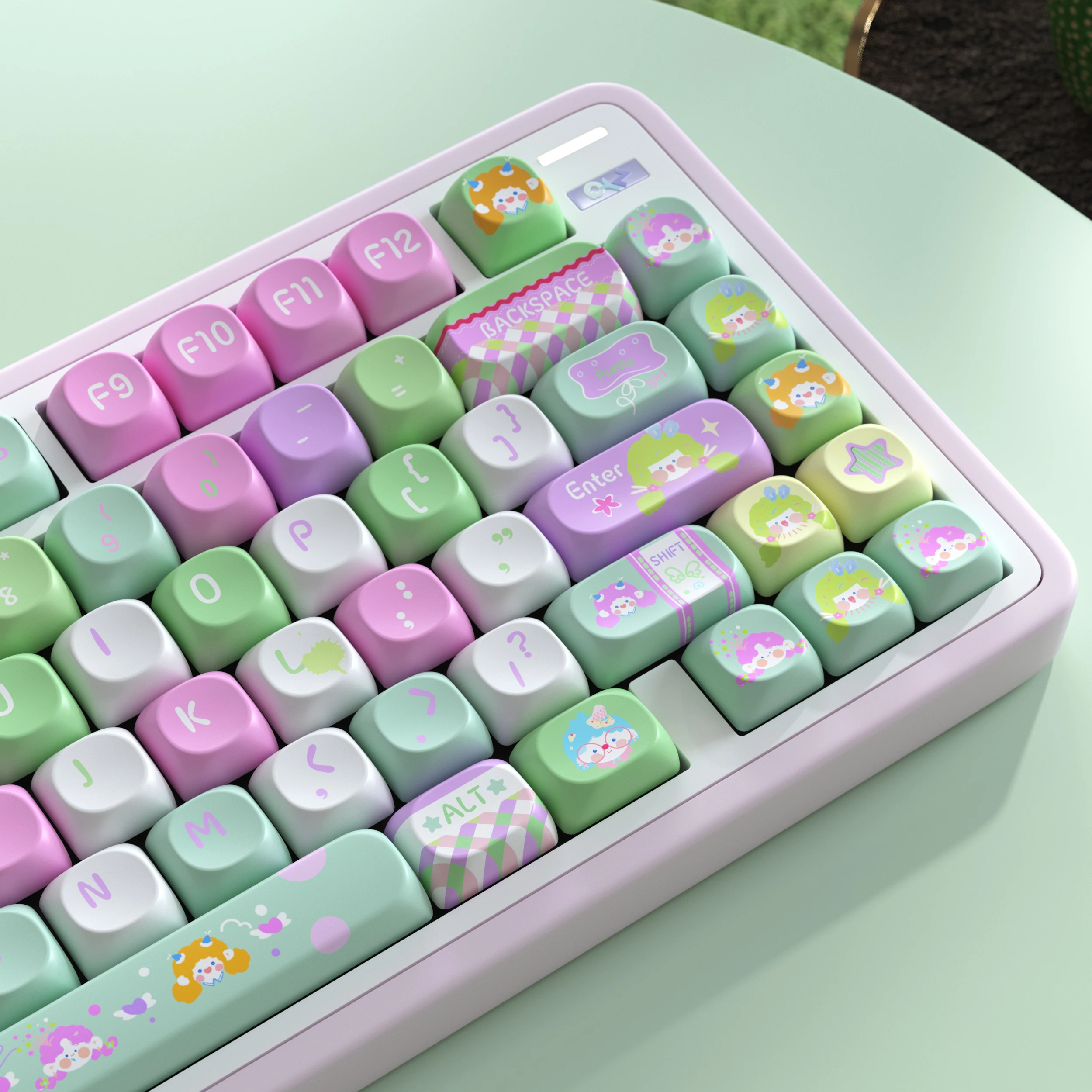 pbt keys Dopamine Girl 136 keys SOA profile keycaps For MX Switches Mechanical Keyboard