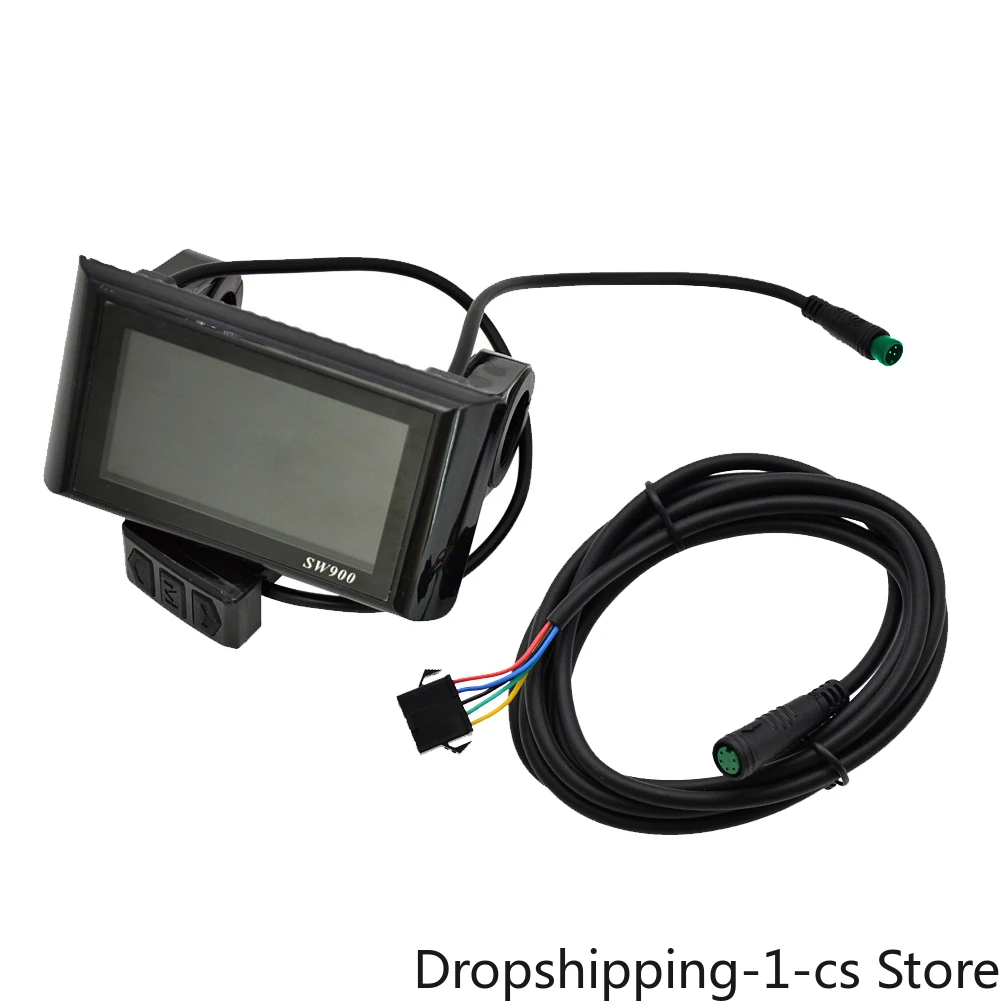 E-bike SW900 LCD Display Speed Control Panel 24-60V 5/6pin Adapter Cable Electric Scooter Bicycle LCD Display Cycling Accessory