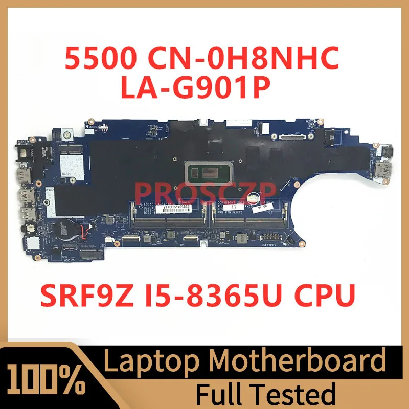 

CN-0H8NHC 0H8NHC H8NHC For DELL 5500 Laptop Motherboard EDC50 LA-G901P With SRF9Z I5-8365U CPU 100% Fully Tested Working Well