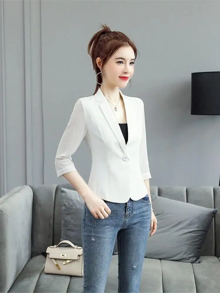 بدلة نسائية صيفية جديدة رقيقة قابلة للتنفس من الشيفون مناسبة للتنقل ملابس عمل irt أنيقة بسيطة متوسطة الحجم #4