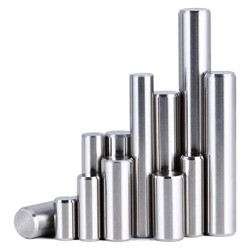 304ステンレス鋼二重面取りフラットヘッド円筒形ピン、固定ダボピンを配置、ソリッド、m1、m1.5、m2、m3、1000個