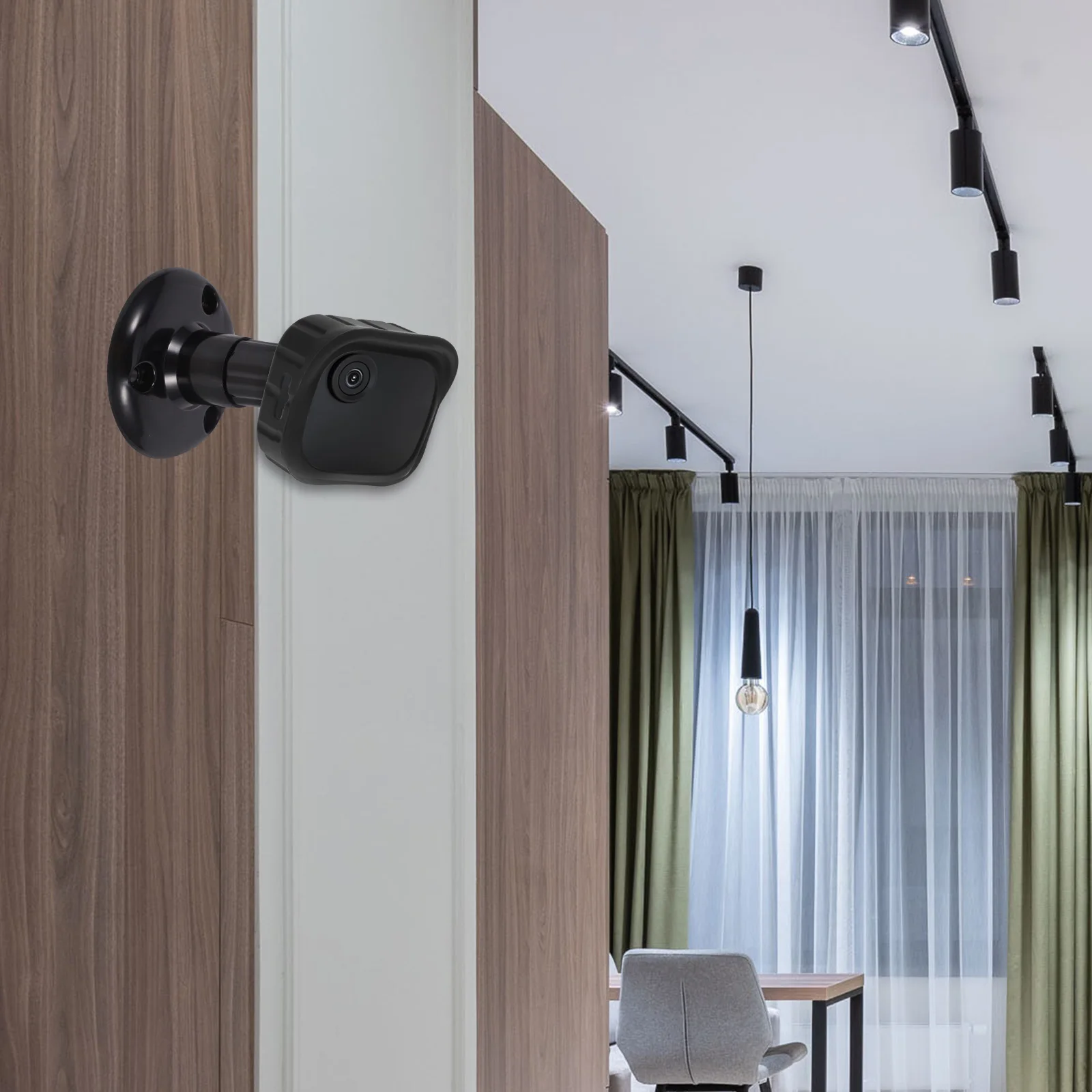 

3 Pcs Wall Bracket Shelf Mount Support Black Home Hanging Adjustable Plastic Holder Security