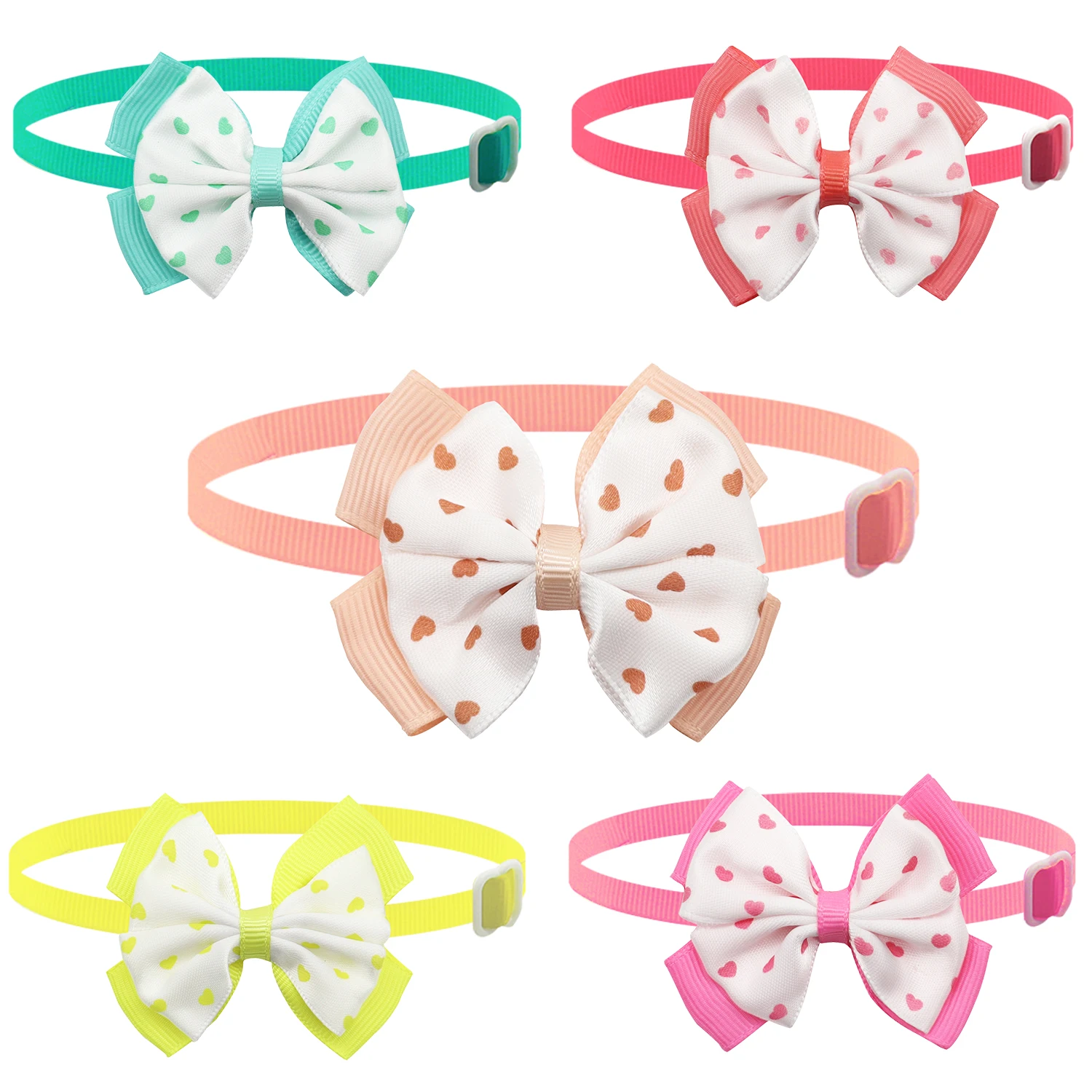 50/100Pcs Pets Grooming Bows Adjustable Dog Accessories Bows Bowties Cute Cat Bow Ties Daily Decoration Bows For Dog