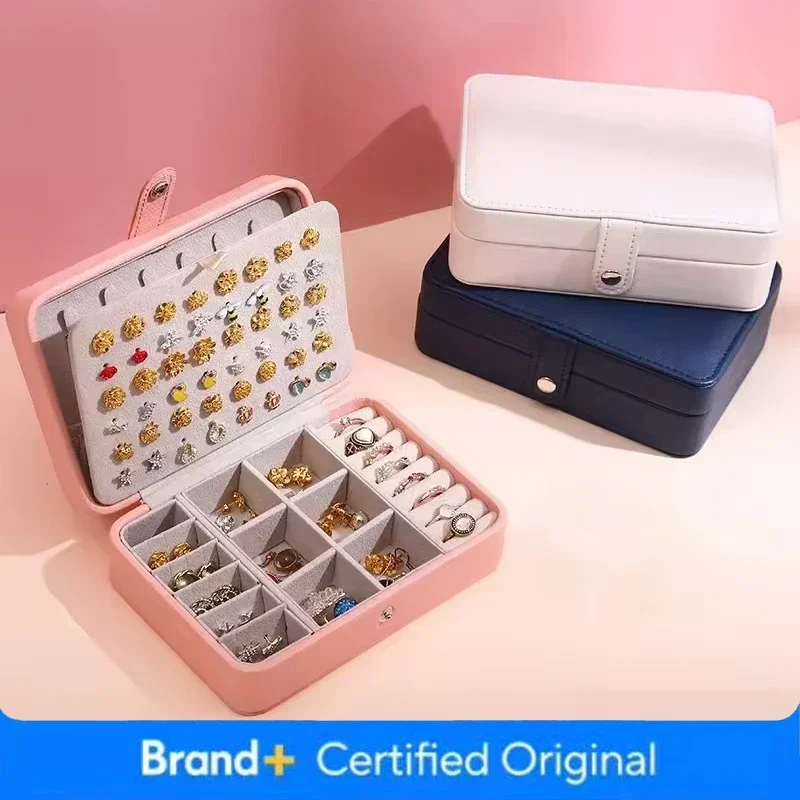 

Jewelry Box PU Leather Jewellery Storage Earring Boxes Packaging Storage Display Case Organizer for Home Travel Girl Gift Amagi