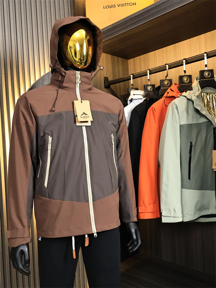 

Outdoor Men's Fleece Lined Jacket Waterproof Windproof Warm Comfortable Three-in-One Mountain Series Order Autumn Winter Coat