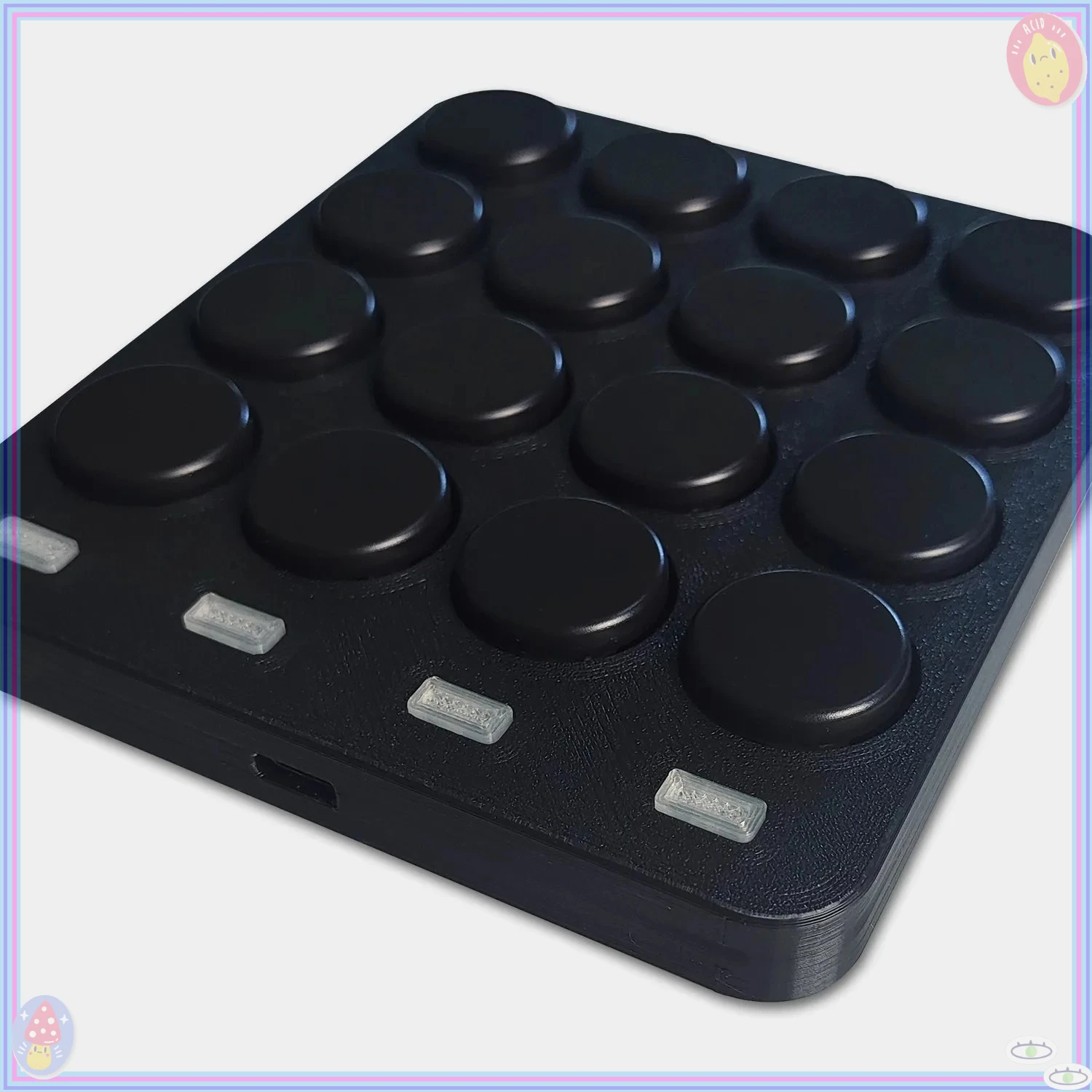 

QMK MINI Keyboard 4x4 16 клавиш MIDI Strike Pad RGB Low Axis Механические колпачки для клавиш из АБС-пластика Пользовательская клавиатура с возможностью горячей замены