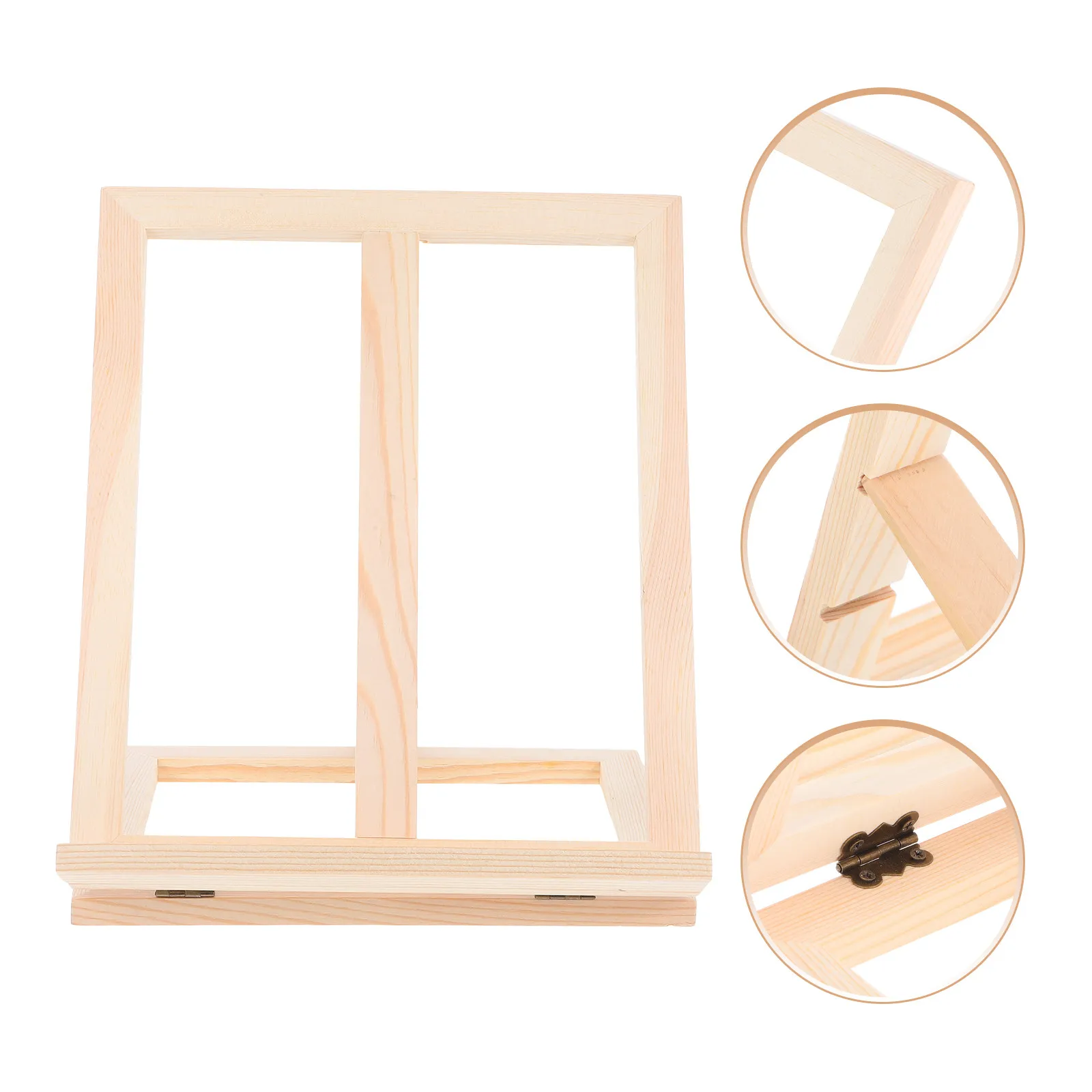 Student Adjustable Wood Easel Thick Solid Wood Foldable Tabletop Portable Display Stand for Painting and Art Display Stand