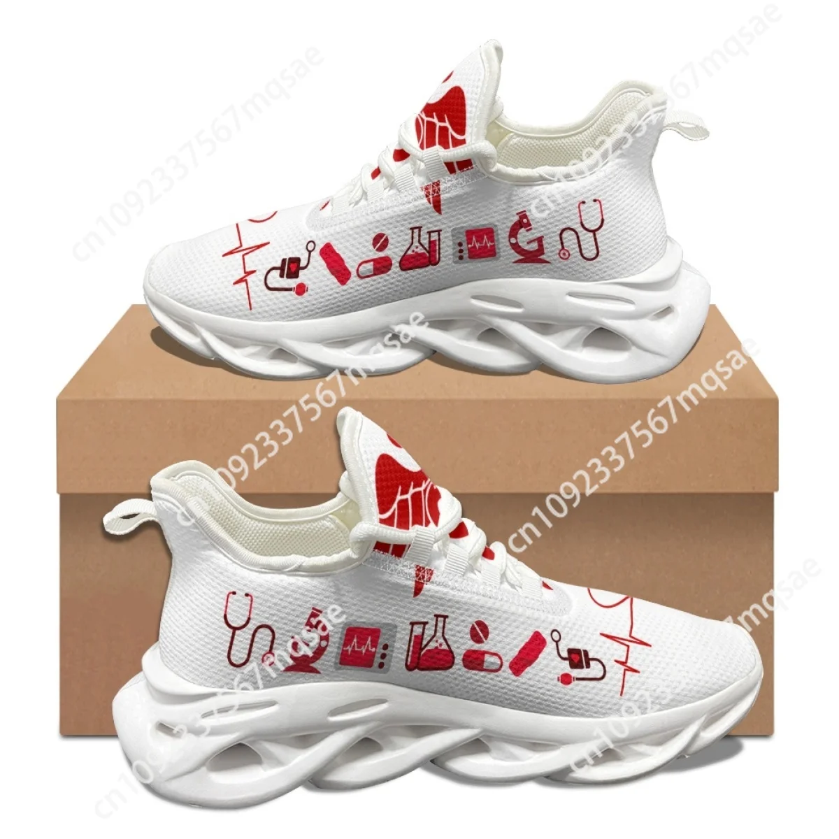 Custom Emergency Medical Sneakers for Ladies Classic Mesh Shoes Hospital Surgical Medical Footwear Plus Size 48 Tennis Shoe