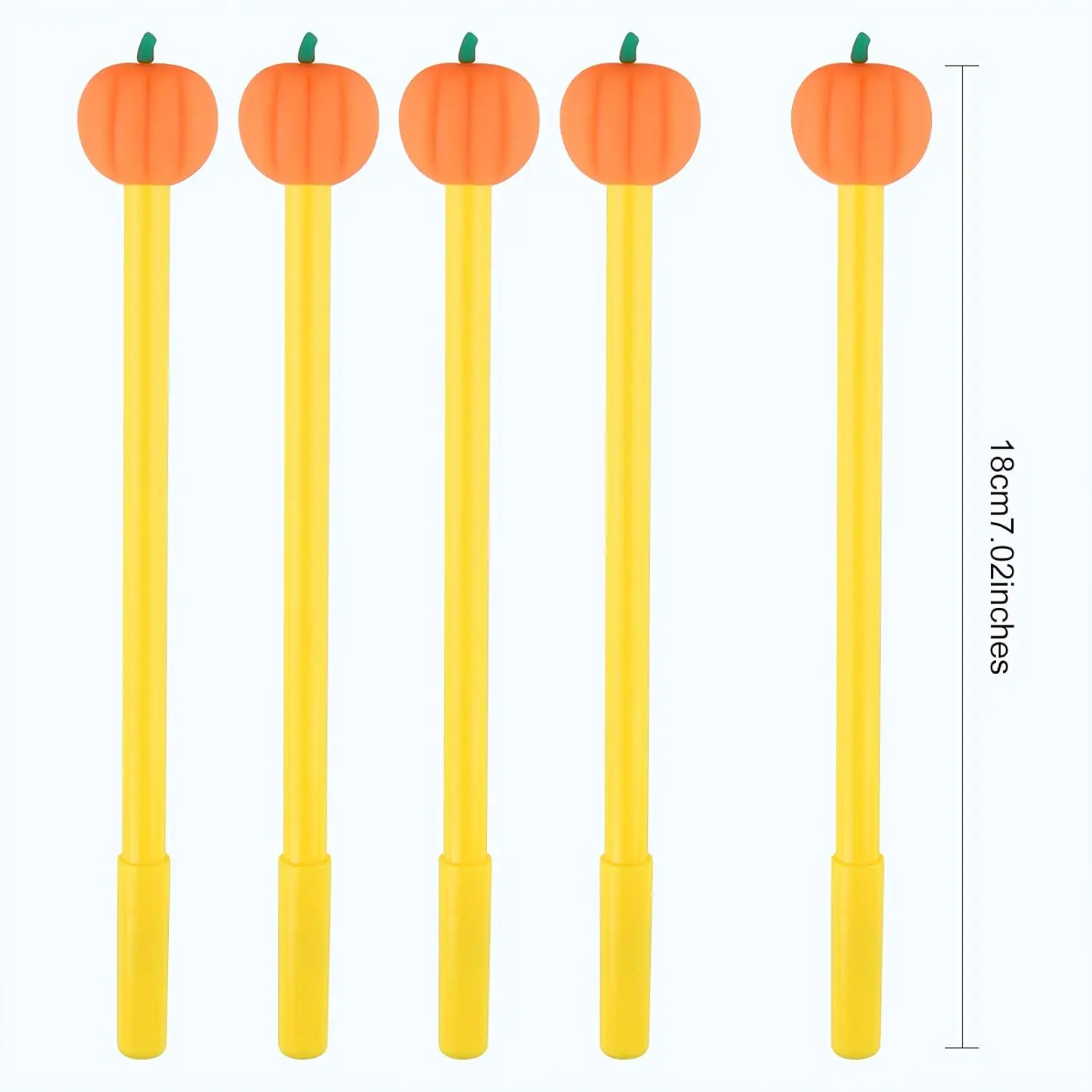 Imagem -02 - Halloween Dia de Ação de Graças Caneta de Abóbora em Massa Canetas de Escrita Pretas Fofas Kawaii 24 Pcs