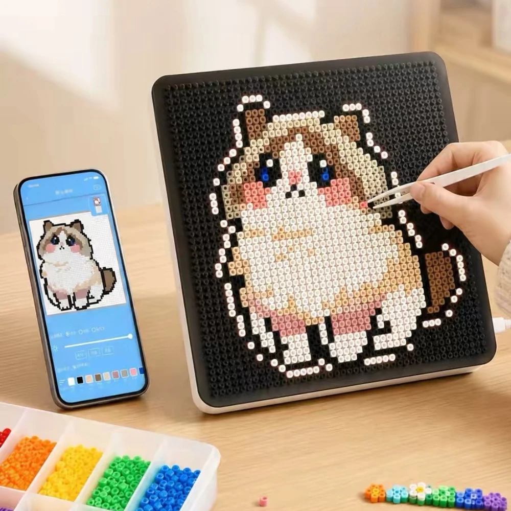 smart-app-pixel-puzzle-led-bead-board-lamp-diy-pixel-art-craft-kit-perfect-birthday-festival-gift-for-diy-enthusiasts