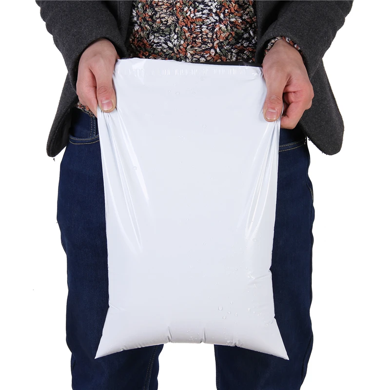 100pcs/Lots White Courier Bag Express Envelope Storage Bags Mail Bag Mailing Bags Self Adhesive Seal Plastic Packaging Pouch