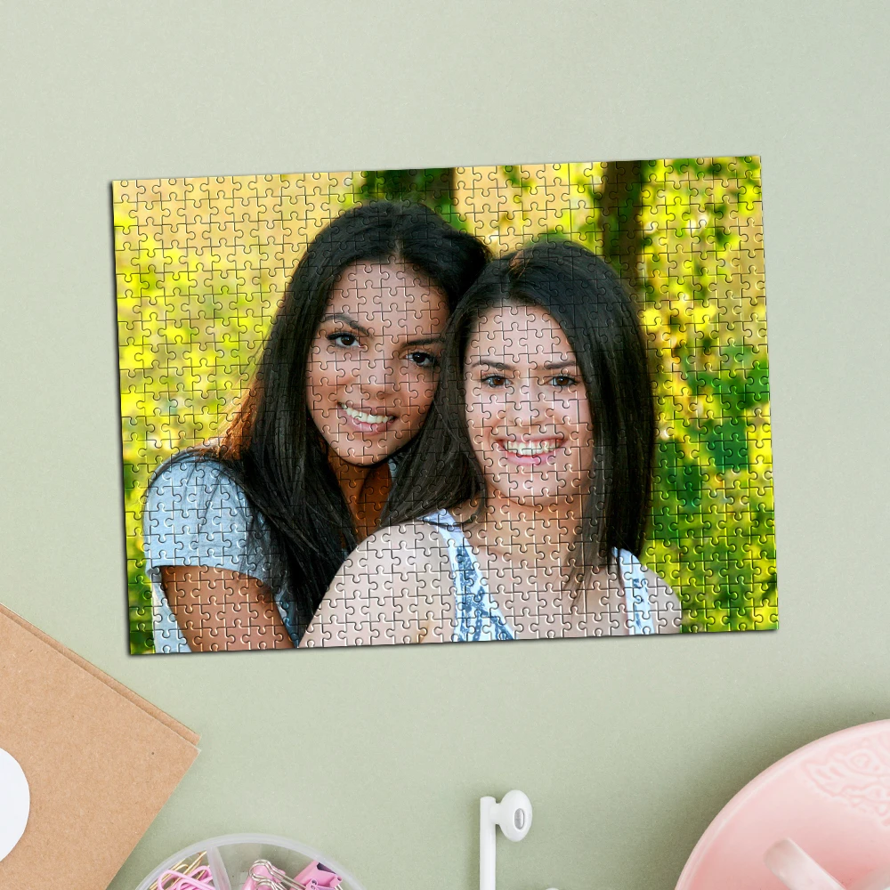 35/300pcs  sister Customized Picture Custom DIY Personalised Photo Portrait Puzzles Customizable Photo For Children Toy G