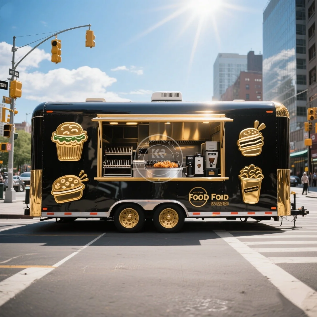 

Mobile Kiosk Food Truck Ice Cream Food Trailer Hamburger Pizza Hot Dog Dinning Car For Restaurant With Kitchen Facilities