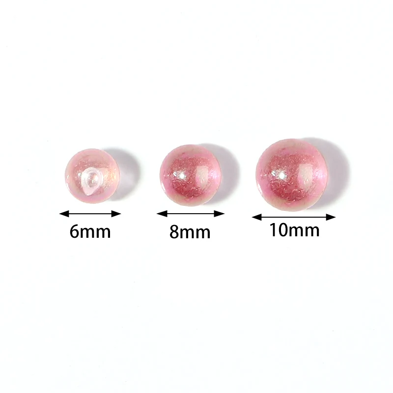 100/200pcs Acrylic Imitation Pearl Beads Transparent Colorful Round Beads Loose Spacer Bead For Jewelry Making Bracelet Necklace
