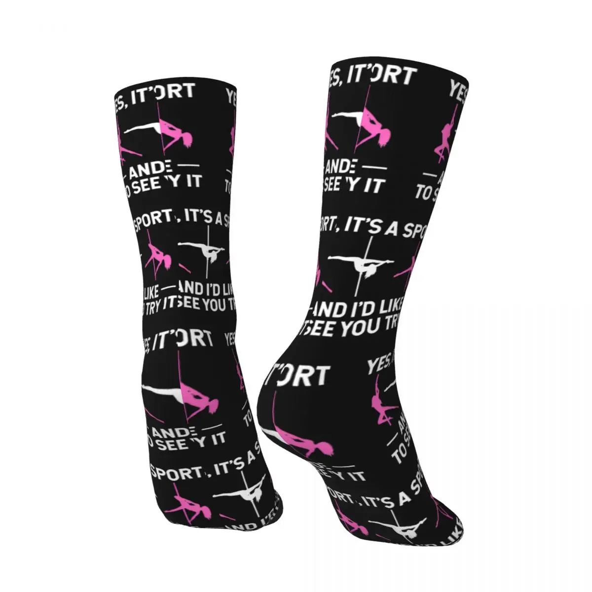 Pole Dance Yes Its A Sport And I Like To See You Socks Winter Stockings Fashion Adults Men Socks Design Running Anti Skid Socks