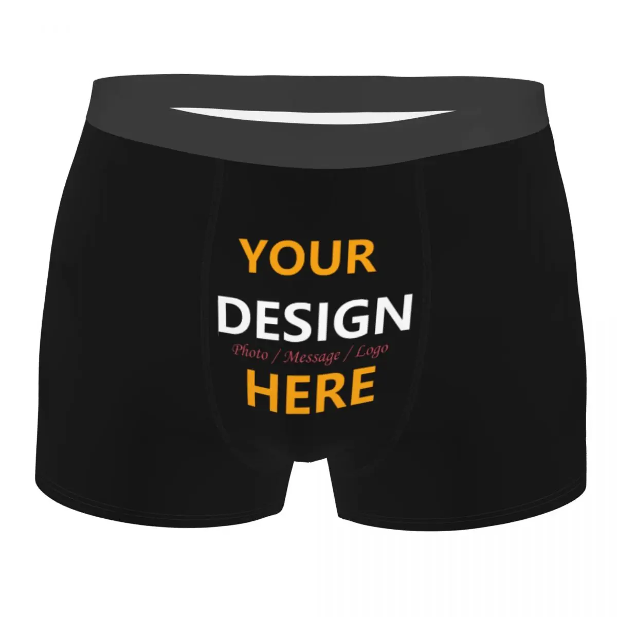 Custom Your Design Here Boxer Shorts 3D Print Personalized Customized Logo Printed Underwear Panties Briefs Stretch Underpants