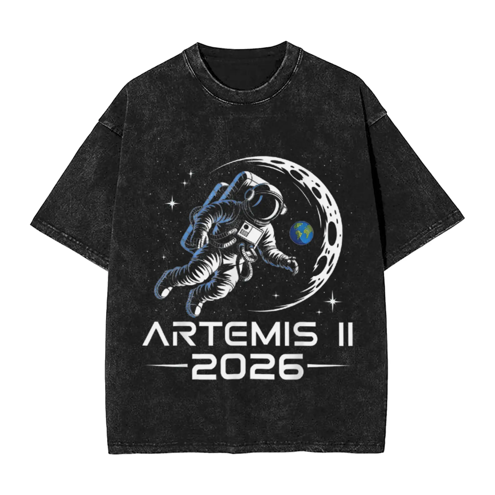 Artemis II Launch to The Moon Space Mission 2026 Astronaut T Shirt Harajuku T Shirts Streetwear Tops Beach Cotton Oversize Tees