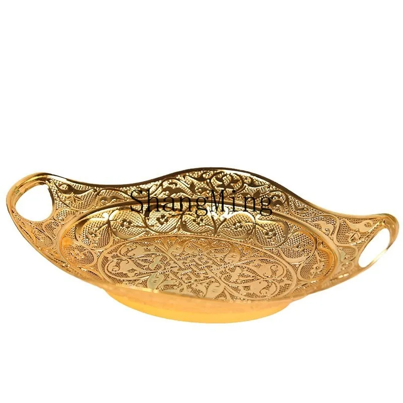 

PYH peacock pattern fruit plate small home decoration living room creative luxury candy plate