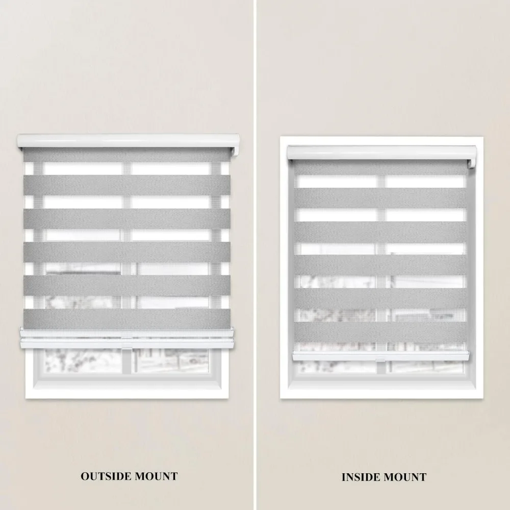 Tende per finestre zebrate senza fili, tende zebrate moderne per finestre, tende zebrate personalizzate con opzioni a coda lunga