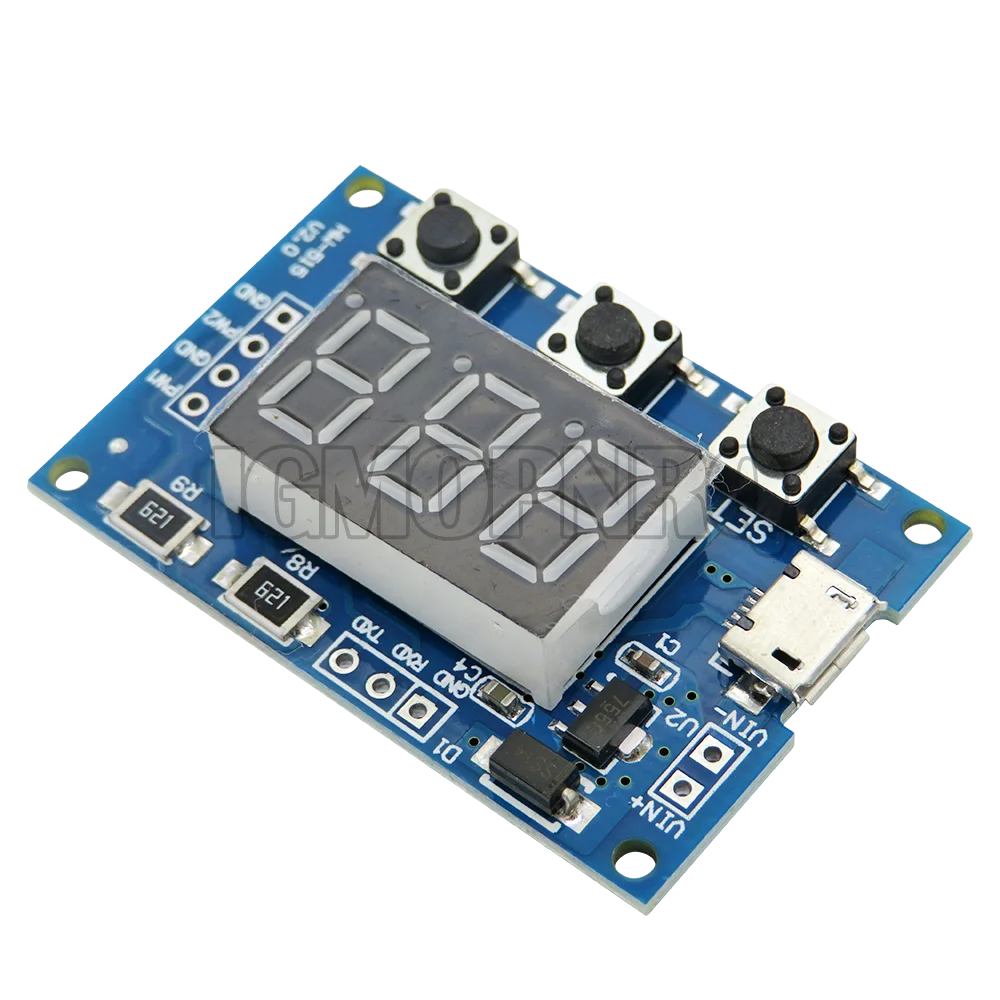 5-30V Micro USB DC 5V Power Independent PWM Generator 2 Channel Dual Way Digital LED Duty Cycle Pulse Frequency Board Module