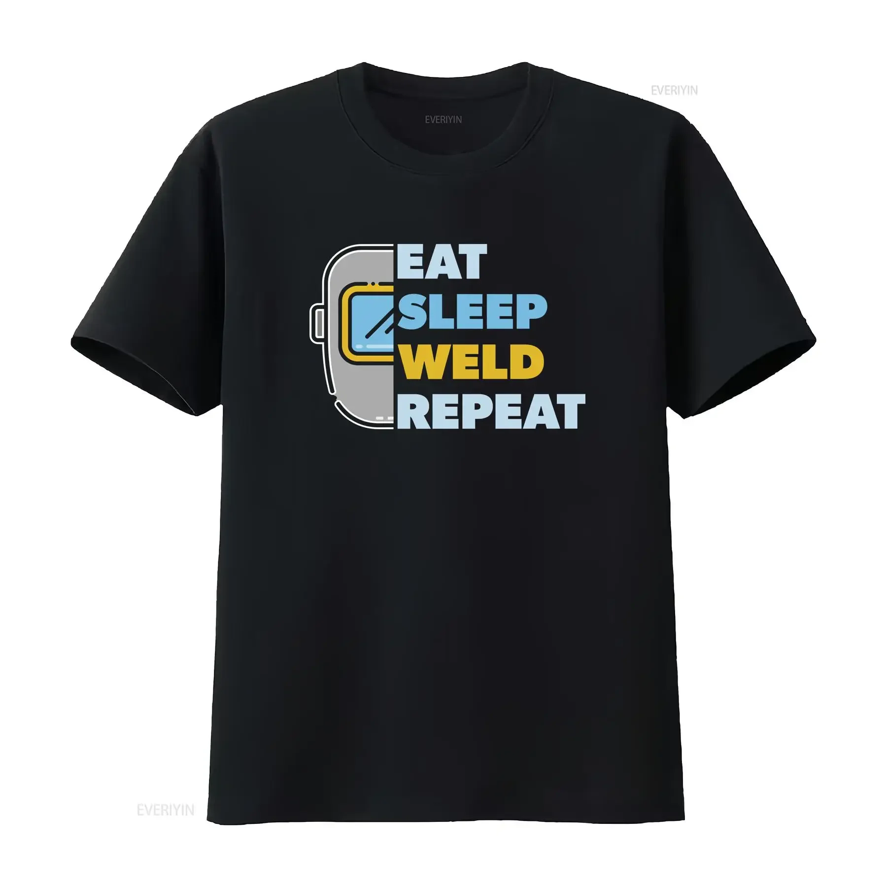 Eat Sleep Weld Repeat Funny for Welders T Shirt vintage Washed Stylish streetwear Comfortable Breathable Unisex Stretched Soft