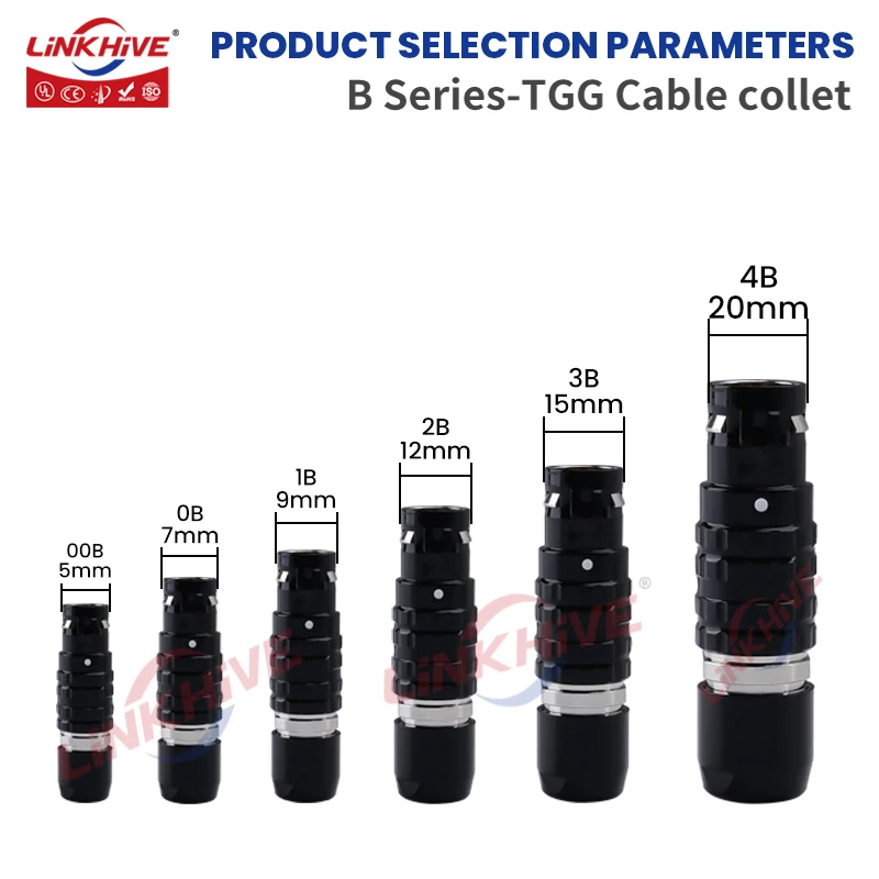 Compatible with LEMO FGG Black Chrome Plated Male Plug 0B 1B 2B 3B 2 3 4 5 6 7 8 9 10 12 14 16 18 20 32 Pin Push-pull Connector