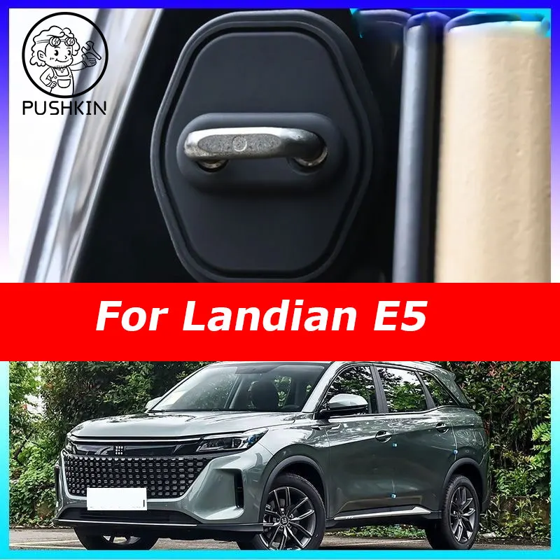 

For DFSK Landian E5 NEV 2024 2025 Door Mute Damping Cushion Silicone Door Lock Buckle Car Door Anti-collision Protective Cover