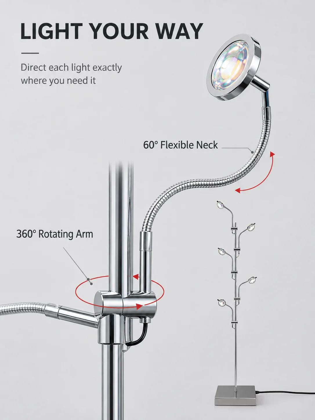 Luxury LED Projection Floor Lamp Nordic Rainbows Standing Lamps Art Bar Bedroom Bedside Floor Lights Home Decora Dropshipping