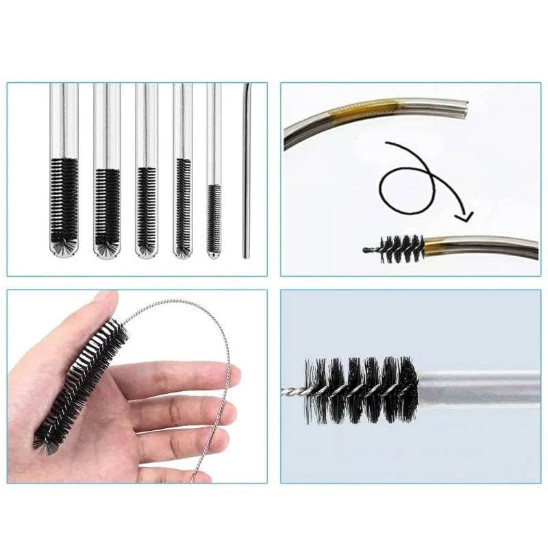 Straw Brush Drain Brush Aquariums Hose Brush Drain Sink Cleaning Brush Set for Pipe Bottles Bathtub Drain Aquariums Hoses