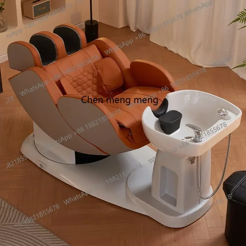 A6239 Intelligent electric massage flush bed hair chair multi-function rotating and reversing integrated head treatment bed