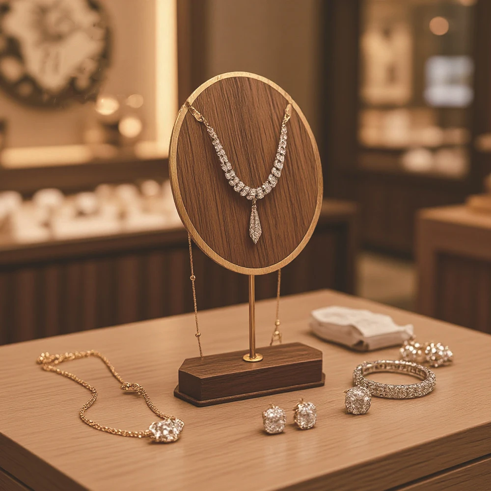 Jewelry Display Stand Necklace Earring Display Holder Jewellery Organizer Rack For Retail Shop Photographing Props Home Storage