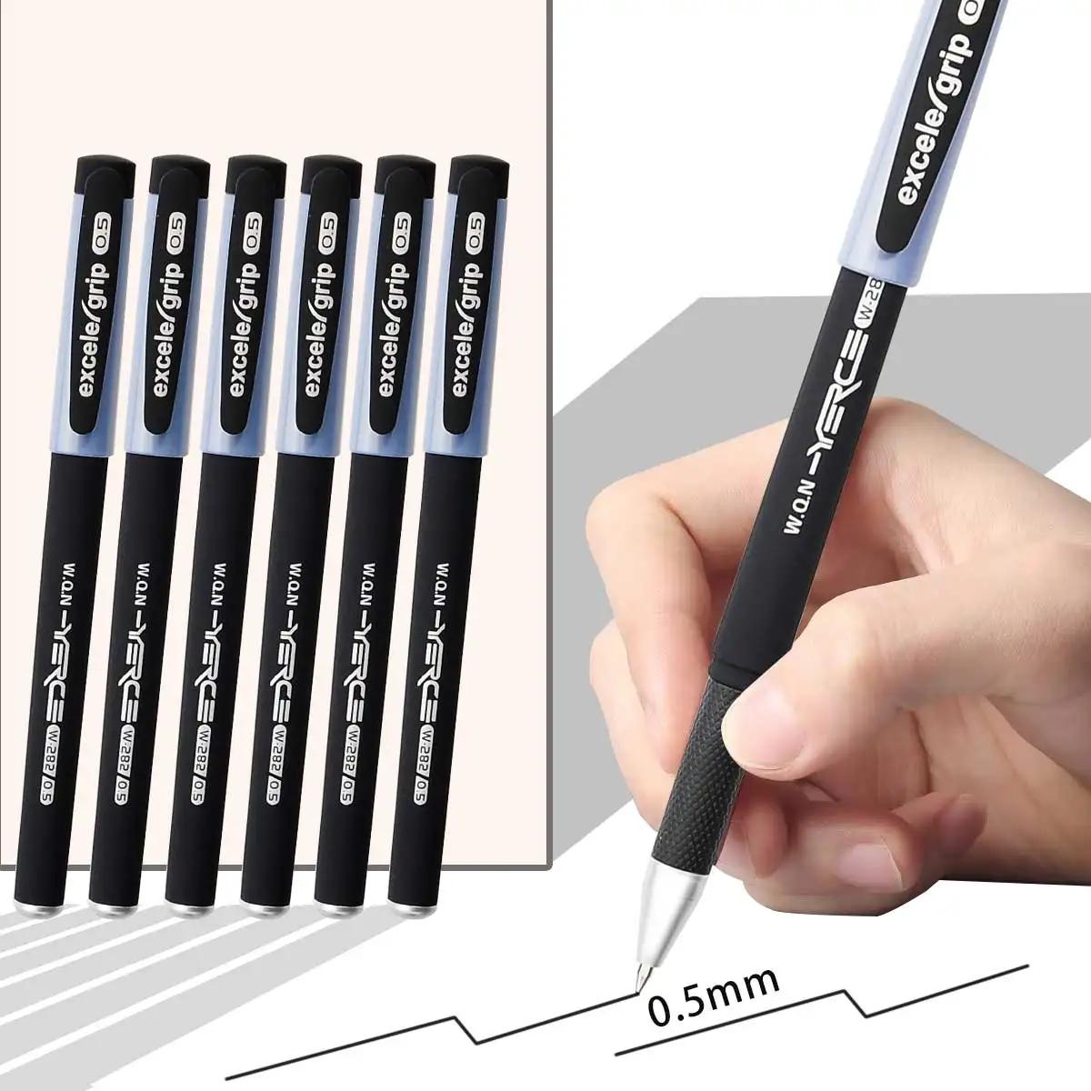 

3pcs 0.5mm Black Ink Gel Pen School Student Supplies Office Pen Stationery For Writing Office Supplies Signing Pen