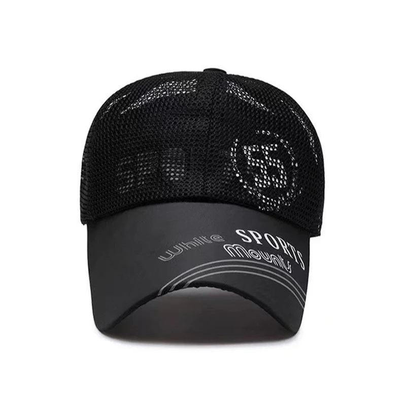 Oddychająca czapka z daszkiem męska na zewnątrz Stylowa prosta solidna kanadyjska letnia czapka z daszkiem dla mężczyzn Sportowa osłona przeciwsłoneczna Unisex