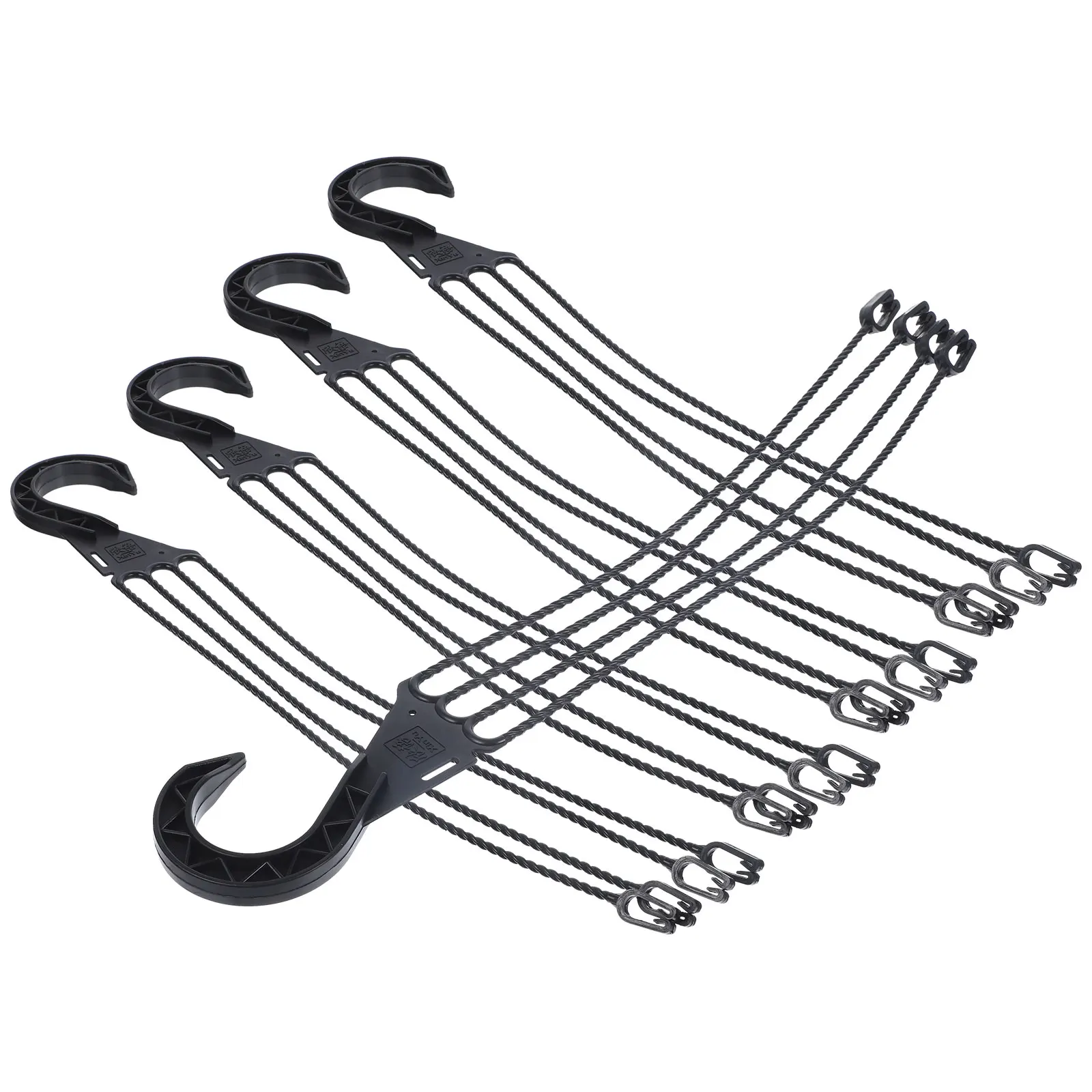 

5pcs Hanging Basin White 45cm 4 Grab Hooks Flower Pot Plastic Hangers Sturdy Portable Kitchen Bedroom Balcony Plant Stand Hooks