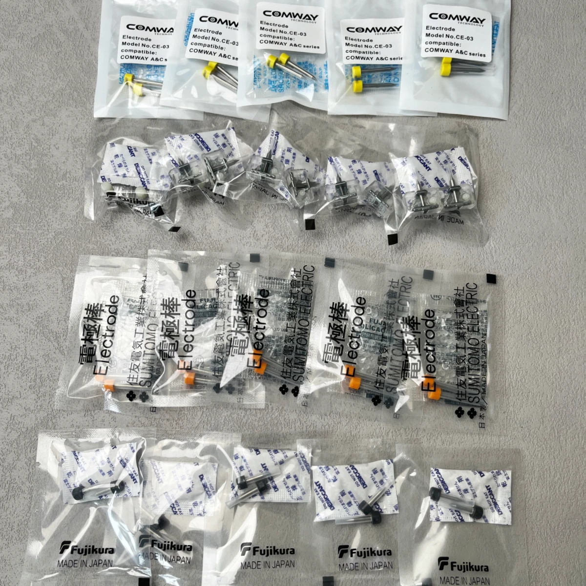 fsm-88s-87s-60s-90s-31s-a3-fsm-41s-38s-27s-28s-fiber-optic-welding-machine-pole-rod-elct2-16b-5-pair-electrode-needles