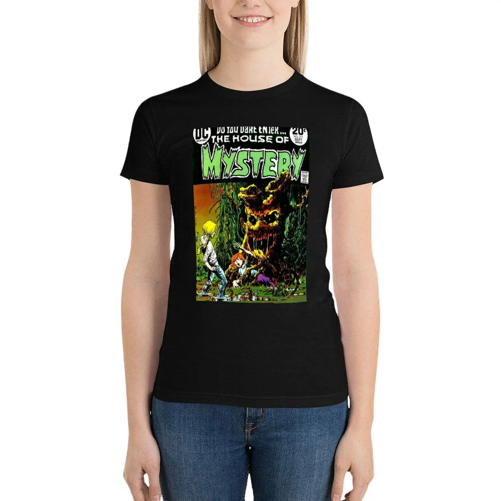 House of Mystery cover T-Shirt lady clothes graphics t shirts for Women