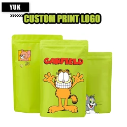 Custom Printing Aluminum Foil Color Standing Zipper Pouch, Nut Candy Bag, Cartoon Pattern, Sock Printing, Backaging Bags, 50