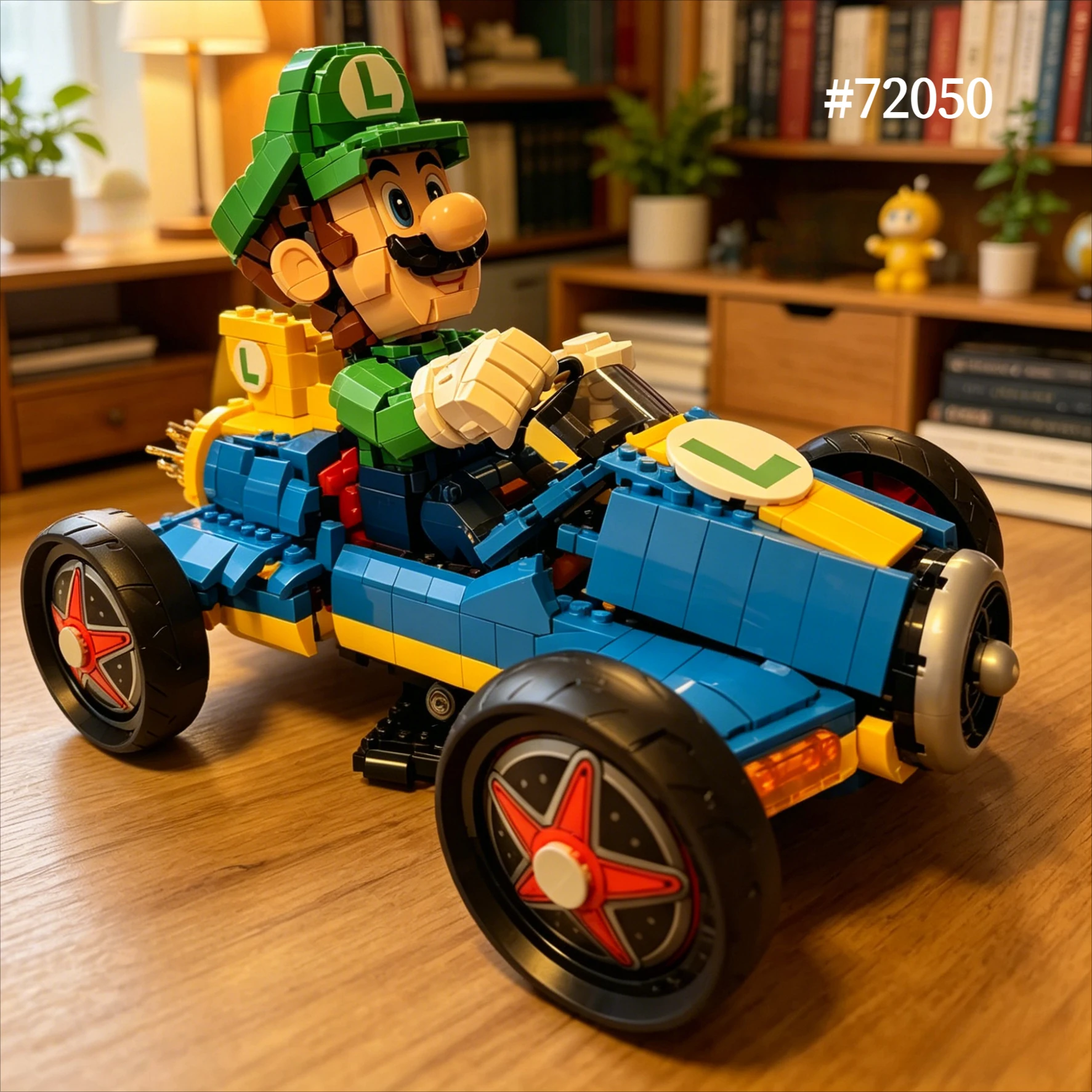Nouveauté 2026 En stock 72050 Super Mario Luigi 2234 pièces Modèle de voiture à assembler Super Mario Kart Jouets de voiture Ornement Cadeau pour enfants