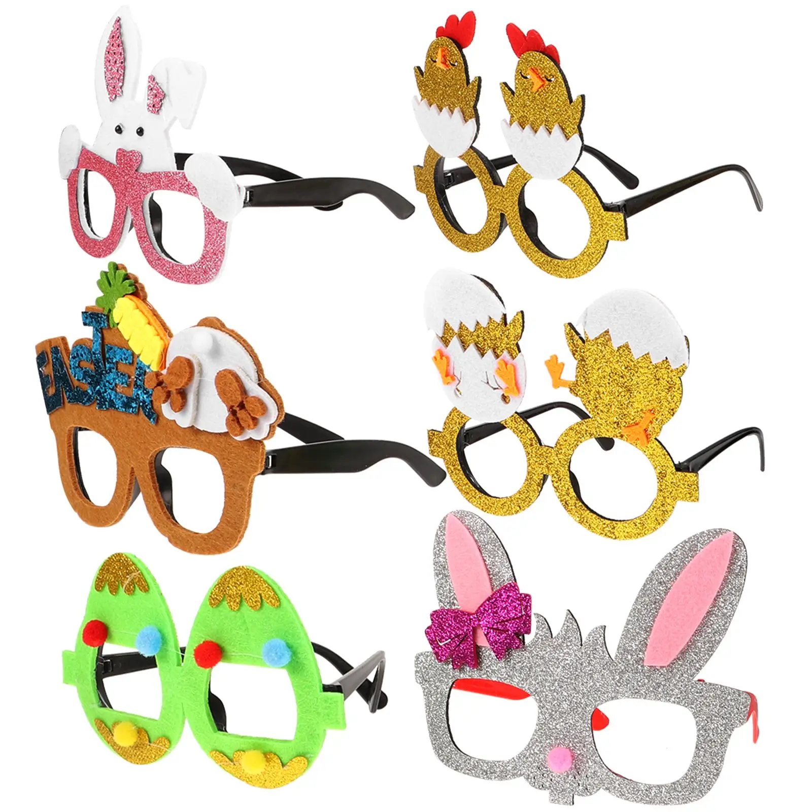 6-delige paasbril Festivalbrillen Feestrekwisieten Benodigdheden voor kinderen Frames maken