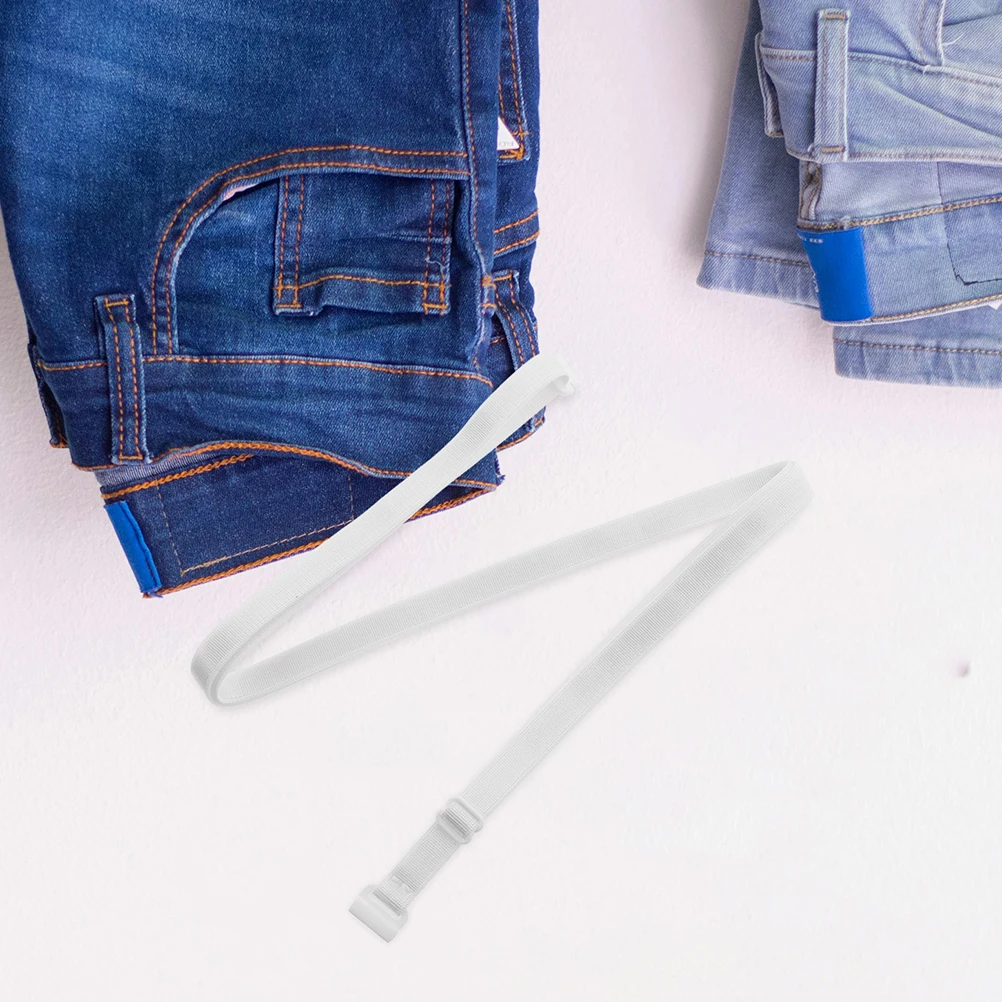 

4pcs Adjustable Waistband Crop Tuck Belt for Sweaters Shirts Pants Invisible Elastic Drawstring For Pants Stretch Band