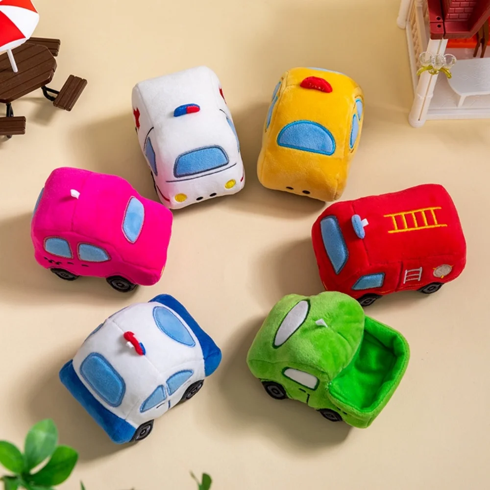 

Cute Cartoon Car Plush Toys Creative Transportation Stuffed Doll Fire Truck Ambulance Birthday Gift Game Props