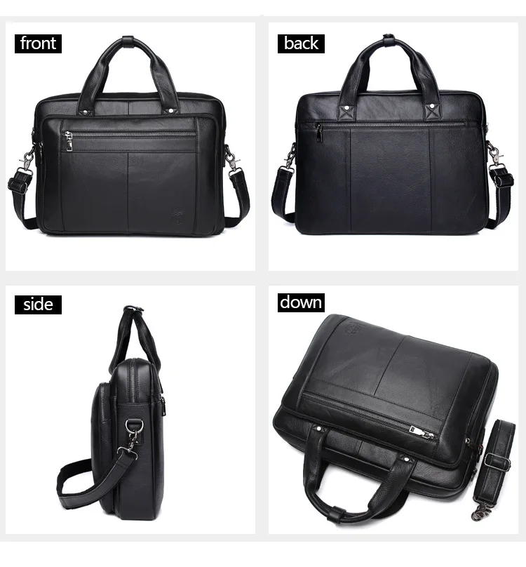 Men Briefcase Bag Business Genuine Leather Shoulder Messenger Bags Large Capacity Office Business Handbag 16 inch Laptop bag