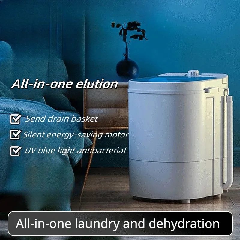 Mini washing machine for babies, antibacterial laundry, semi-automatic, portable, deep cleaning for underwear