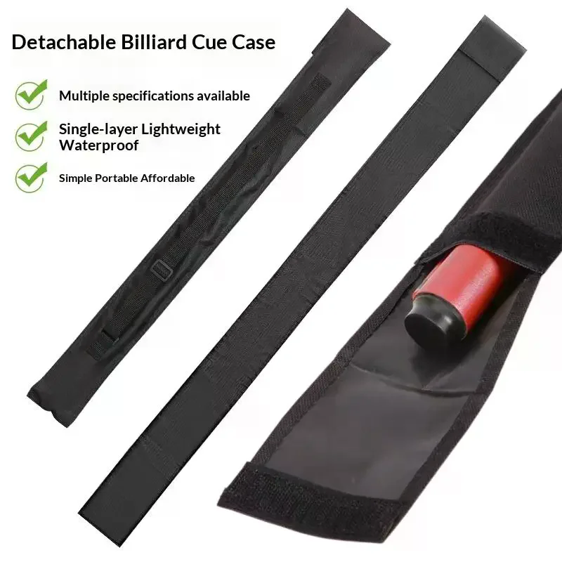 1/2 3/4 Oxford Black Shoulder Strap Billiard Cue Storage Bag Foldable Adjustable Billiard Stick Pouch Portable Pool Cue Bag