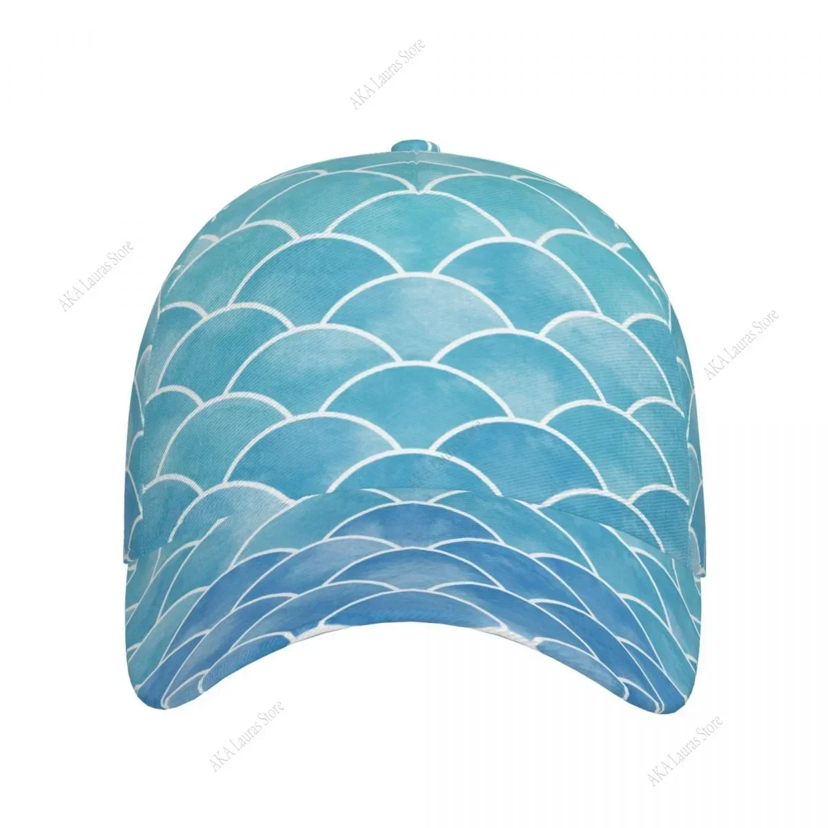 Customization Sea Wave Watercolor Outdoor Trucker Hat Men Women Visor Cap Street Hip Hop Caps Golf Polo Cap
